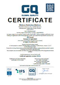 Certificate IFS